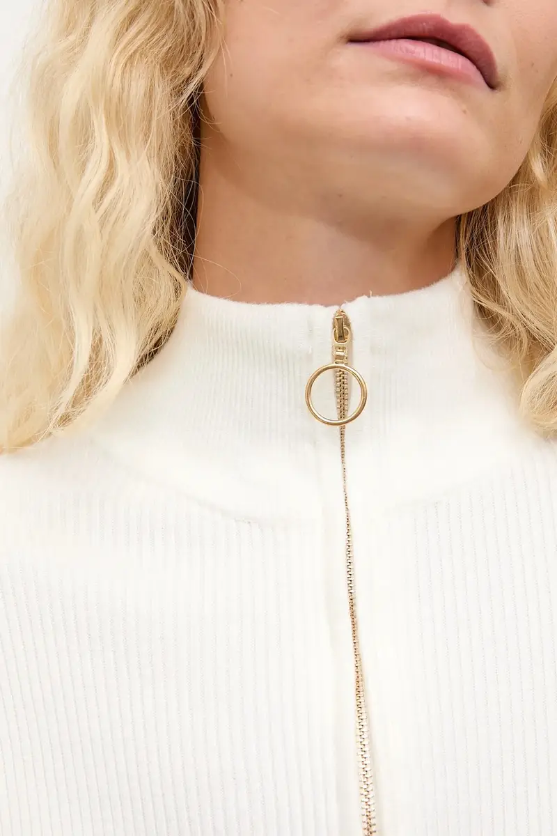 vestito in cachemire colore beige miniatura 5