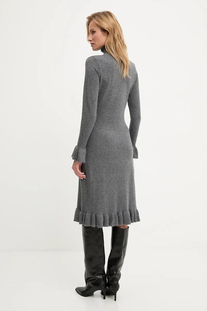 vestito in cachemire colore grigio miniatura 4