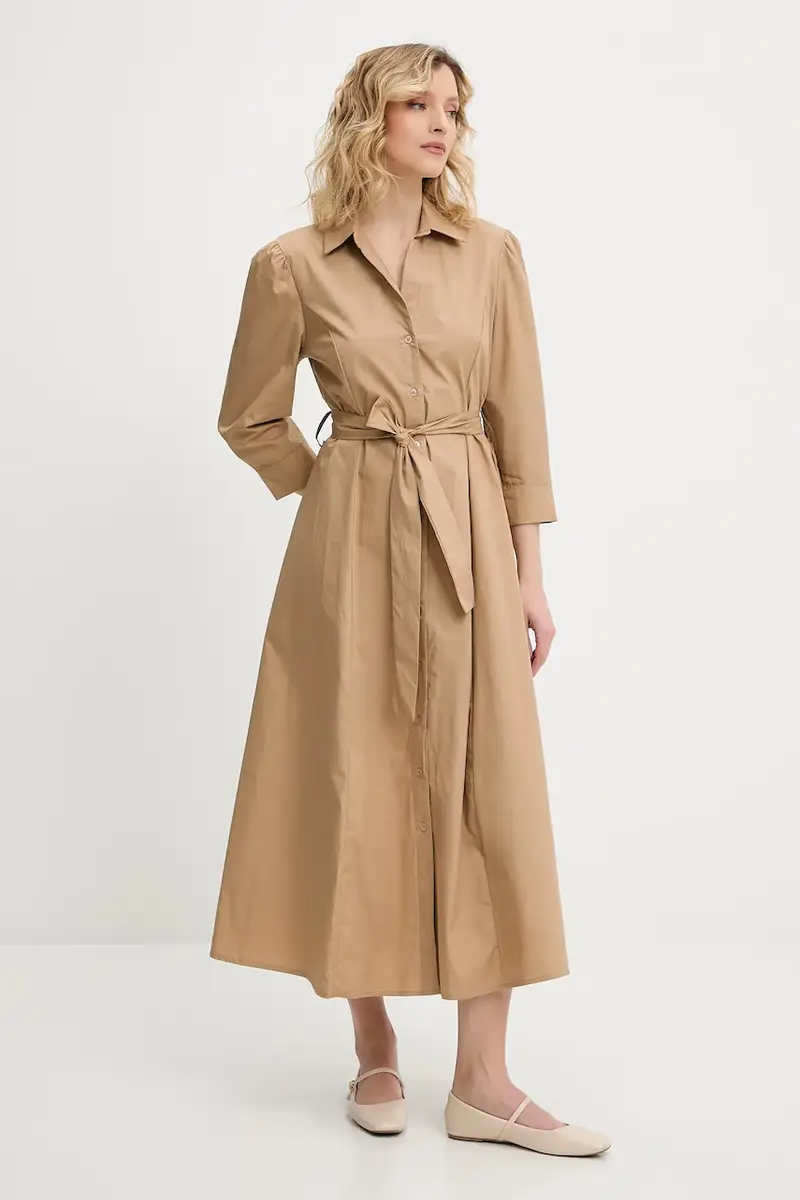 vestito in cotone colore beige