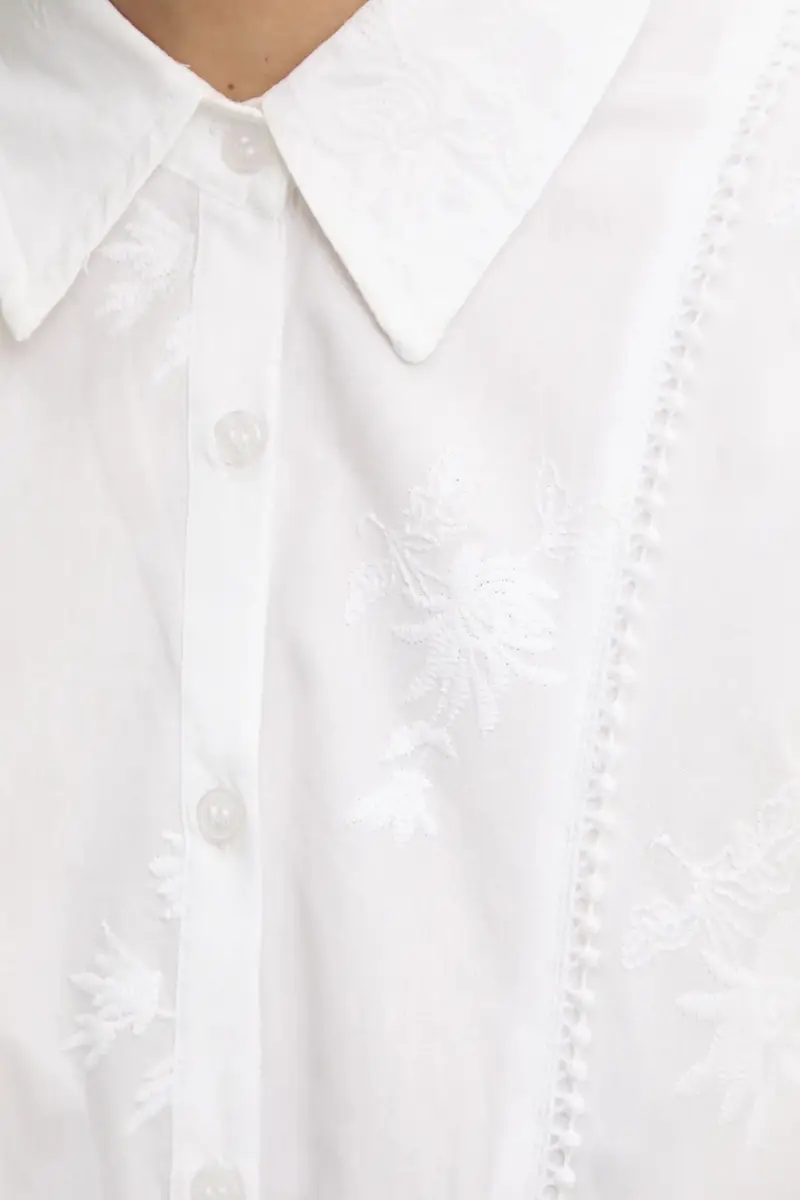 vestito in cotone colore bianco miniatura 5