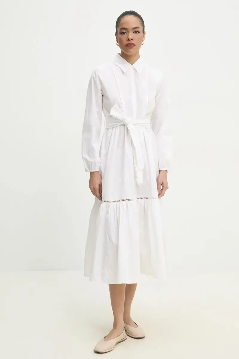 vestito in cotone colore bianco