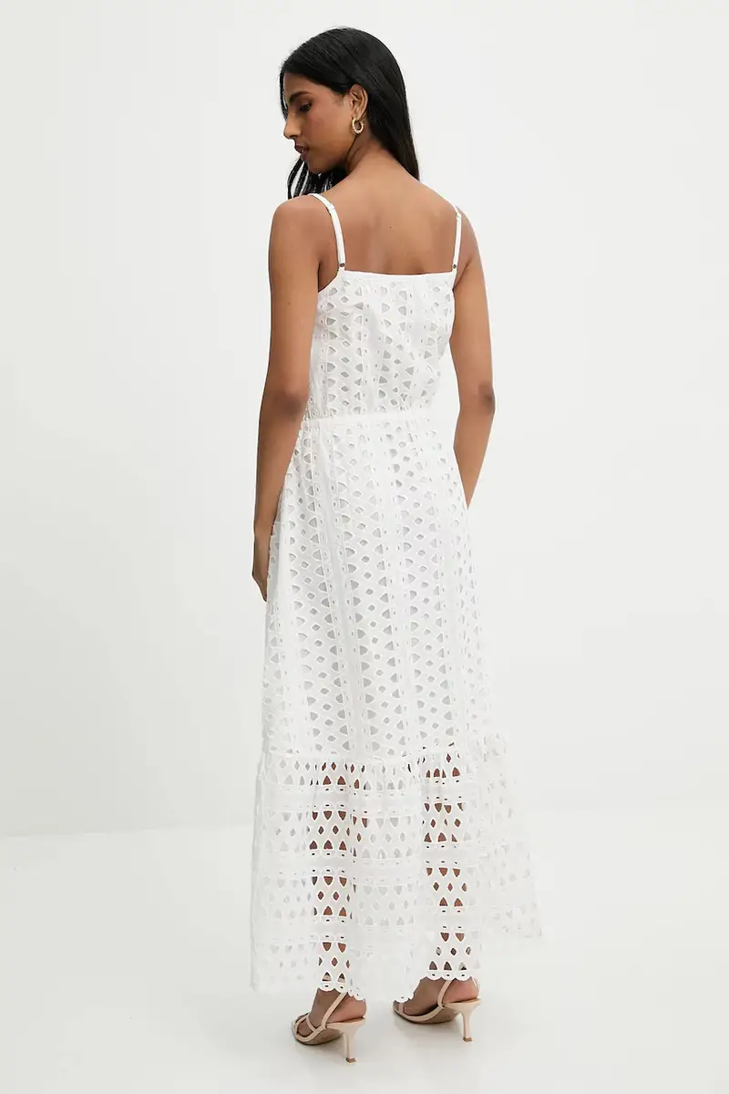 vestito in cotone colore bianco miniatura 3