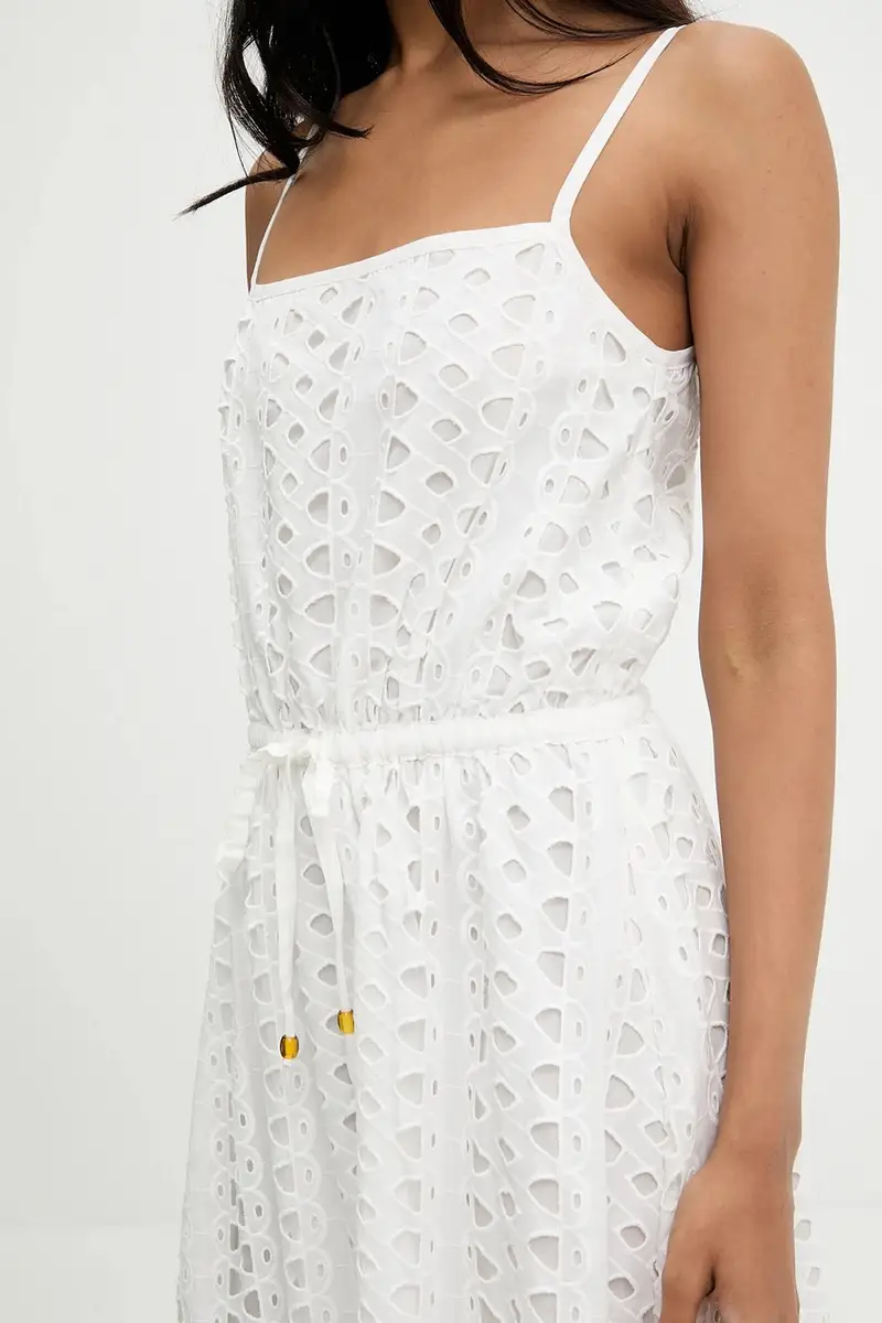 vestito in cotone colore bianco miniatura 5