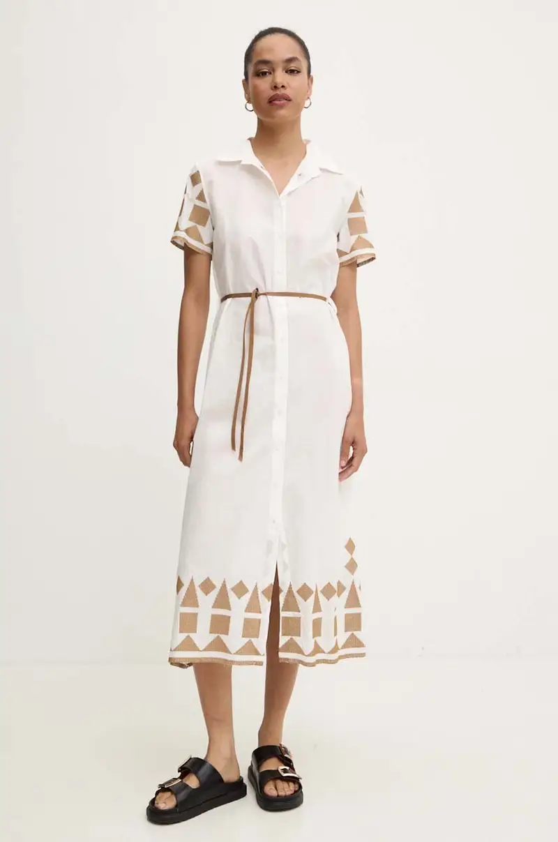 vestito in cotone colore bianco