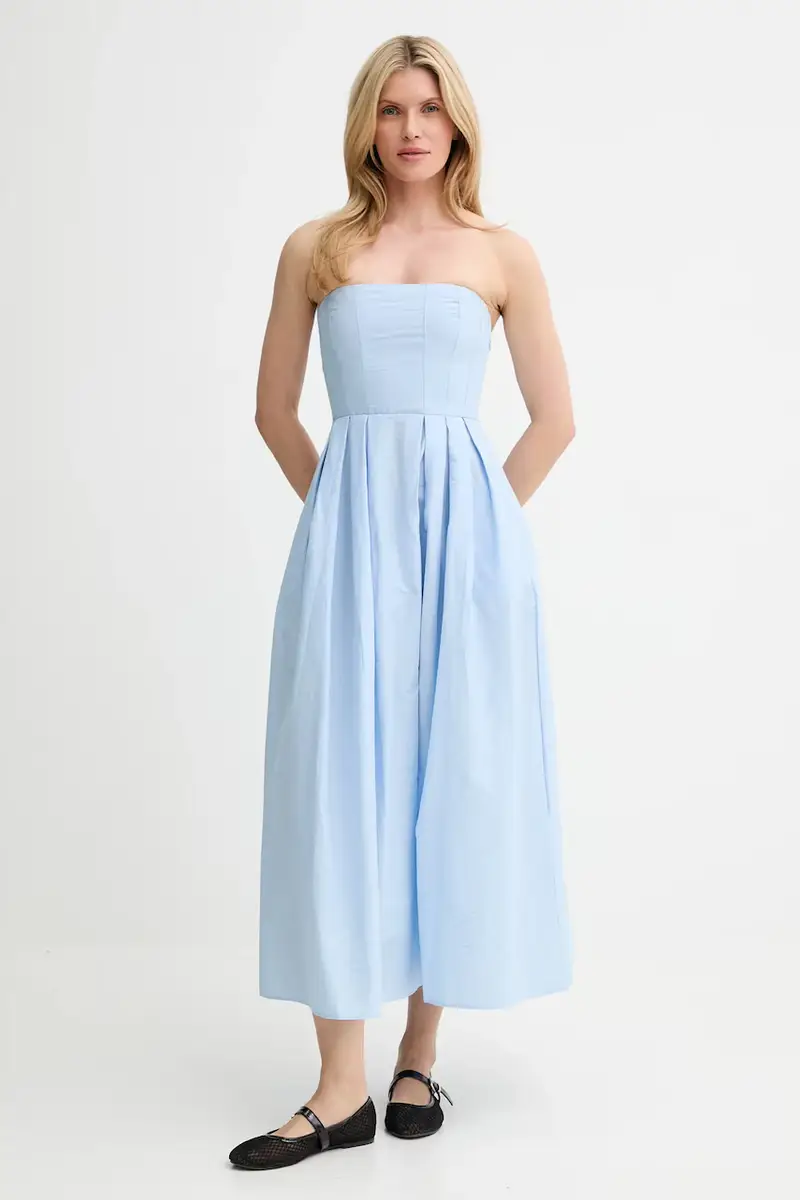 vestito in cotone colore blu