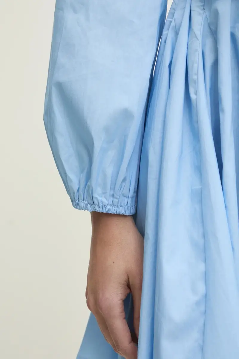 vestito in cotone colore blu miniatura 5