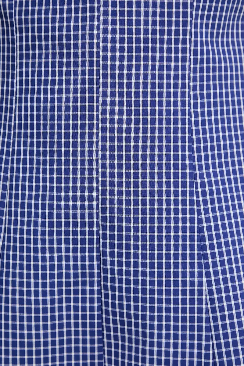 vestito in cotone colore blu navy miniatura 5