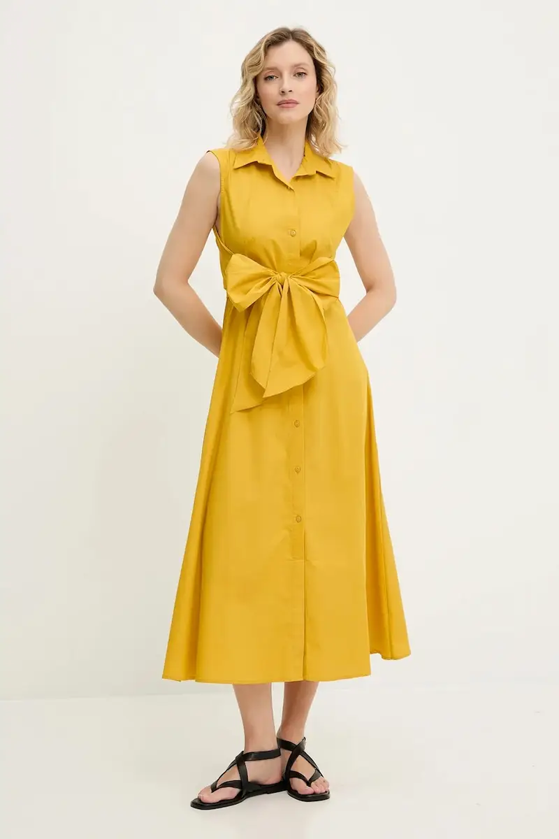 vestito in cotone colore giallo
