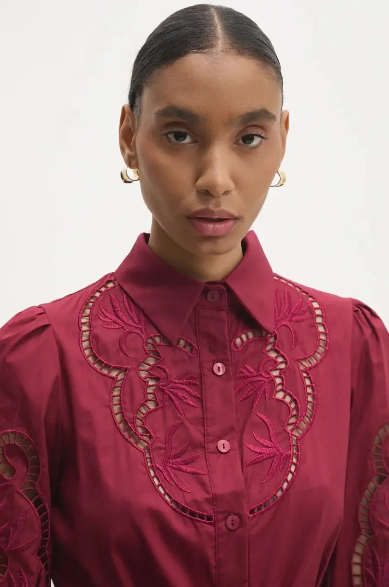 vestito in cotone colore granata miniatura 5