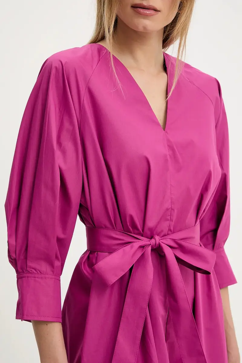 vestito in cotone colore nero Rosa miniatura 5