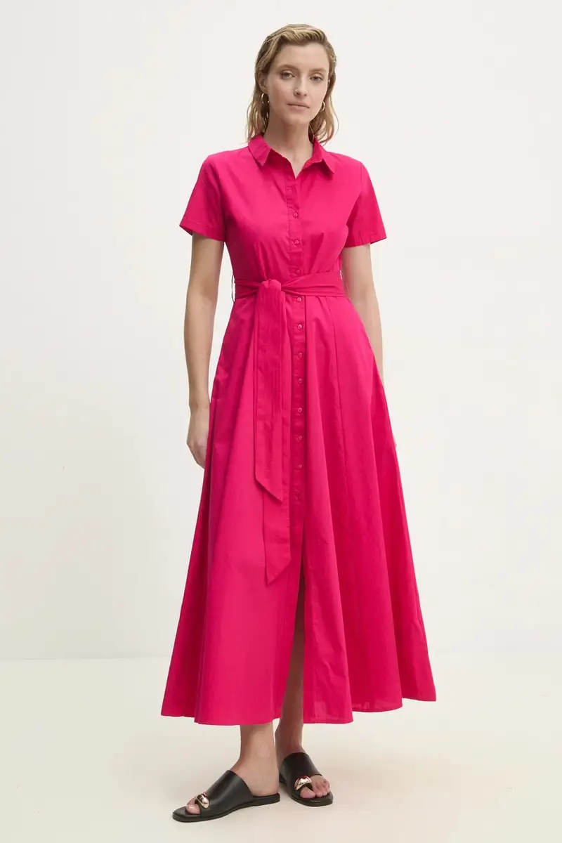 vestito in cotone colore rosa miniatura 2