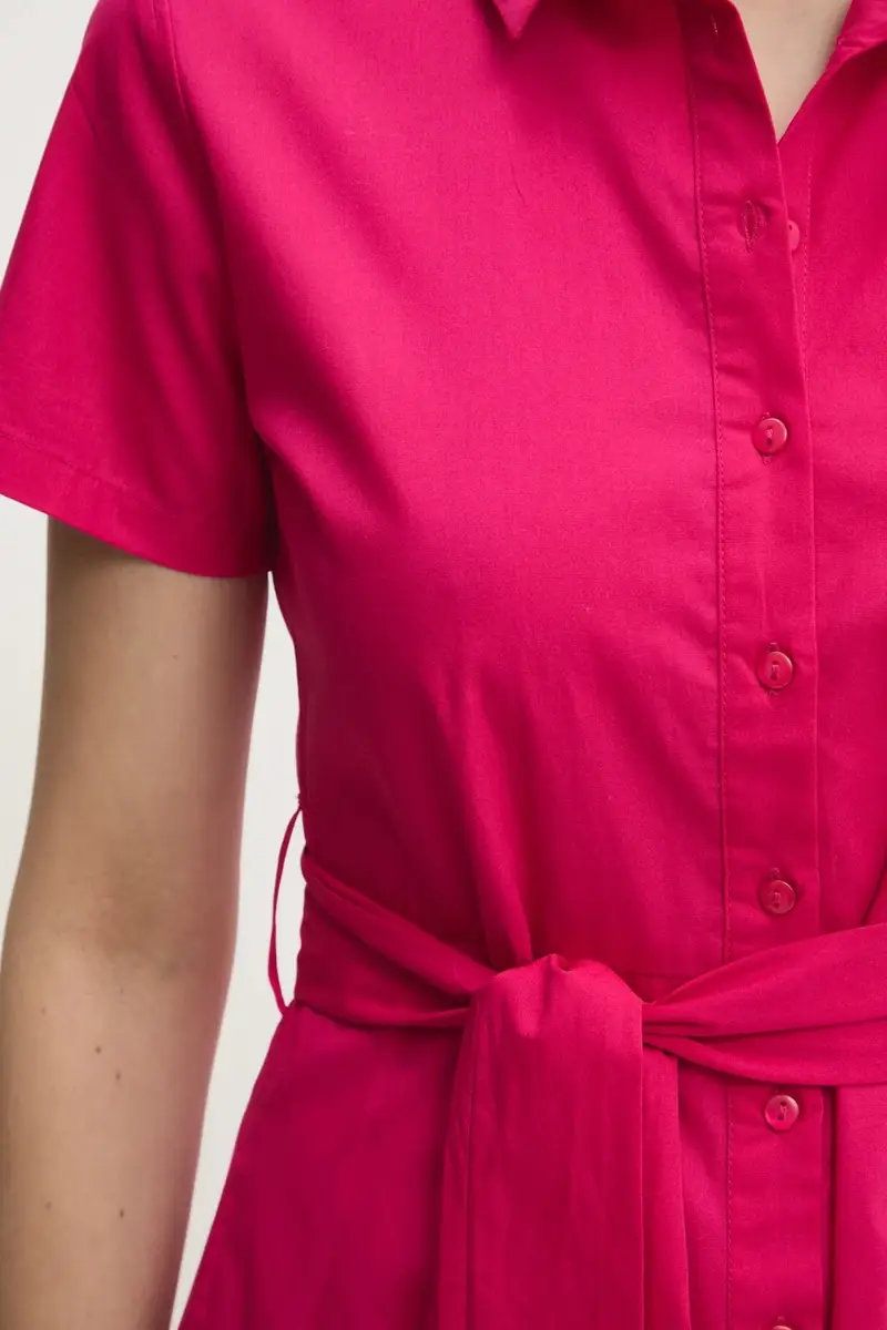 vestito in cotone colore rosa miniatura 5