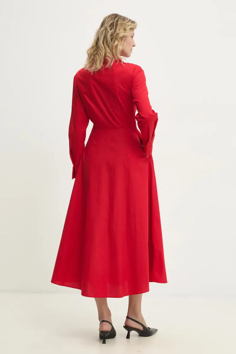 Answear Lab vestito in cotone colore rosso miniatura 3