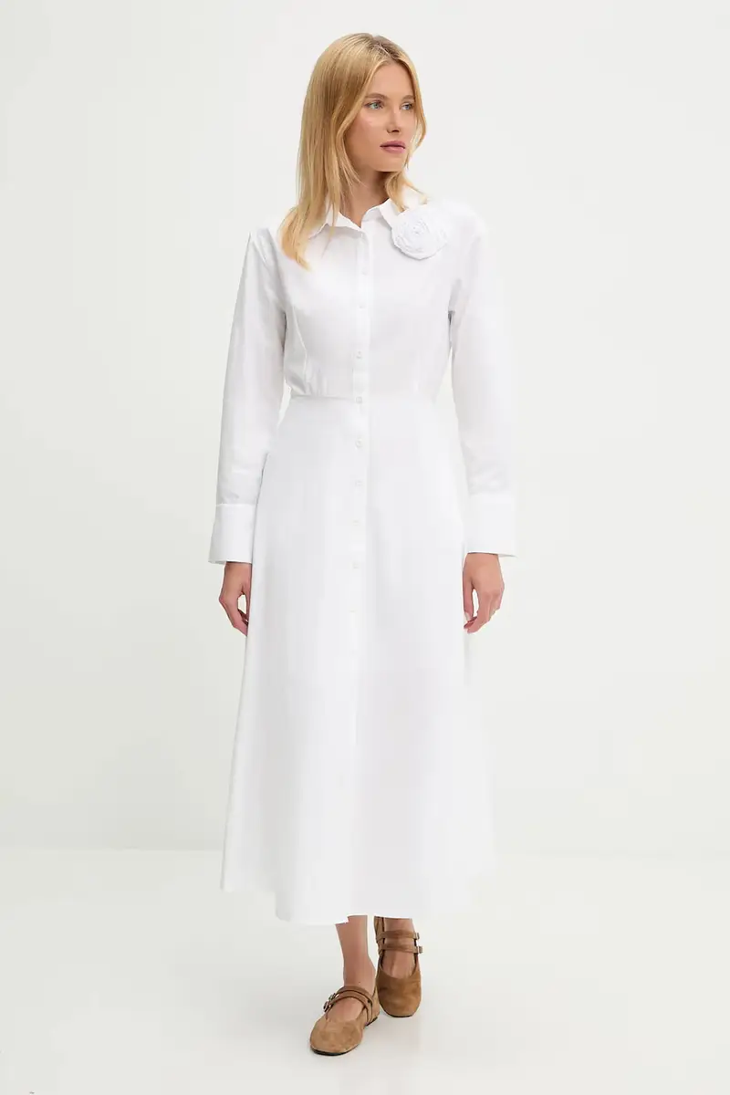 vestito in cotone colore rosso Bianco