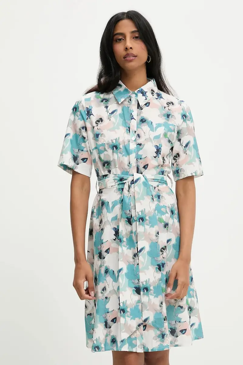 vestito in cotone colore turchese