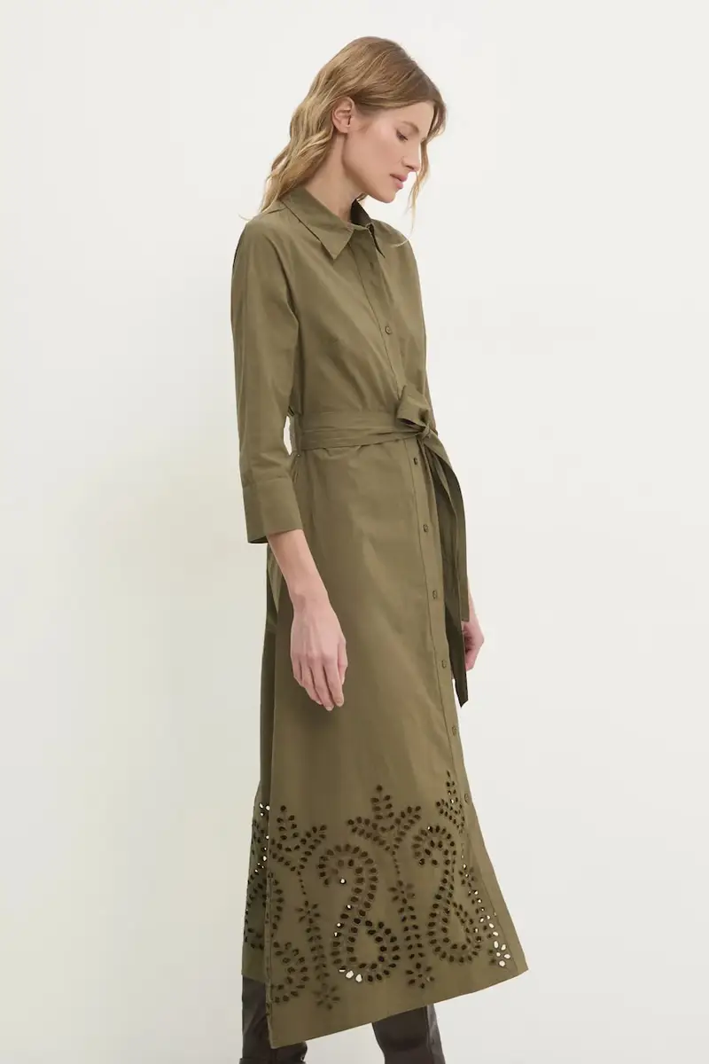 vestito in cotone colore verde