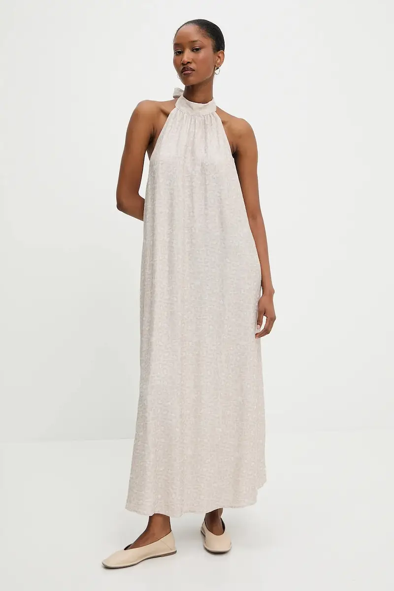 vestito in lino colore beige