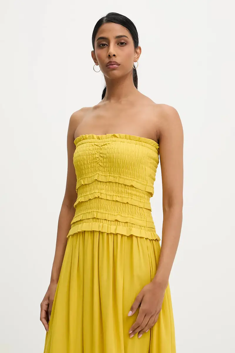 vestito in lino colore giallo miniatura 2