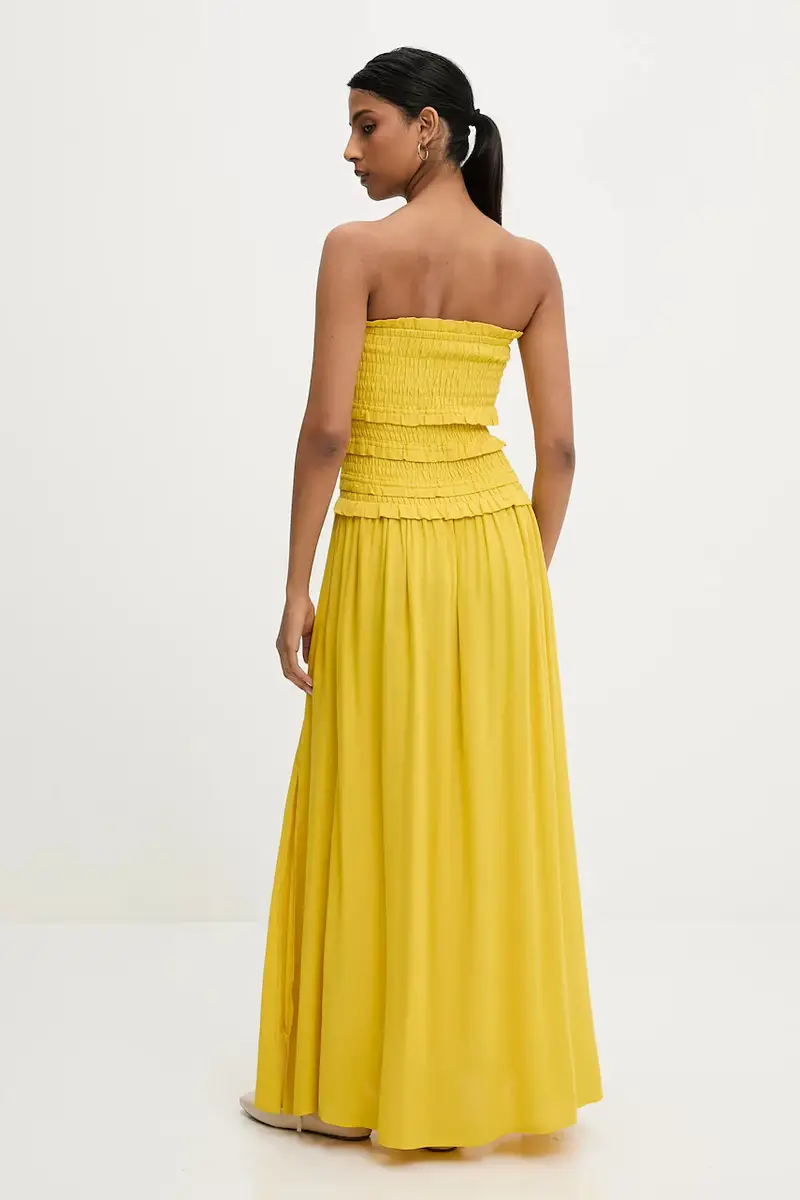 vestito in lino colore giallo miniatura 3