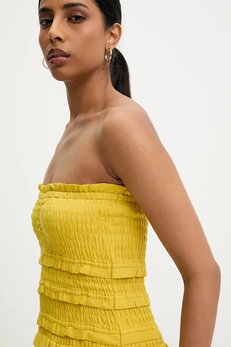 vestito in lino colore giallo miniatura 4