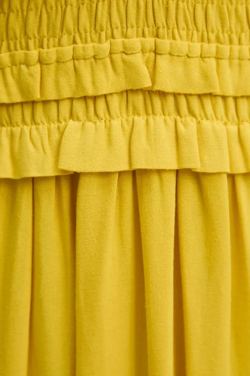 vestito in lino colore giallo miniatura 5