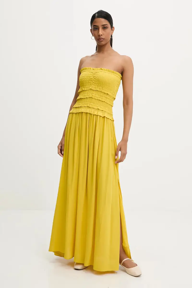 vestito in lino colore giallo