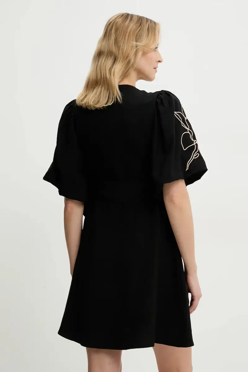 Answear Lab vestito in lino colore nero miniatura 3