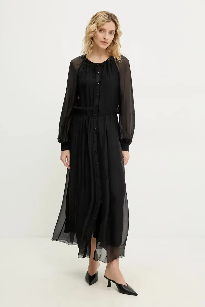 vestito in seta colore nero