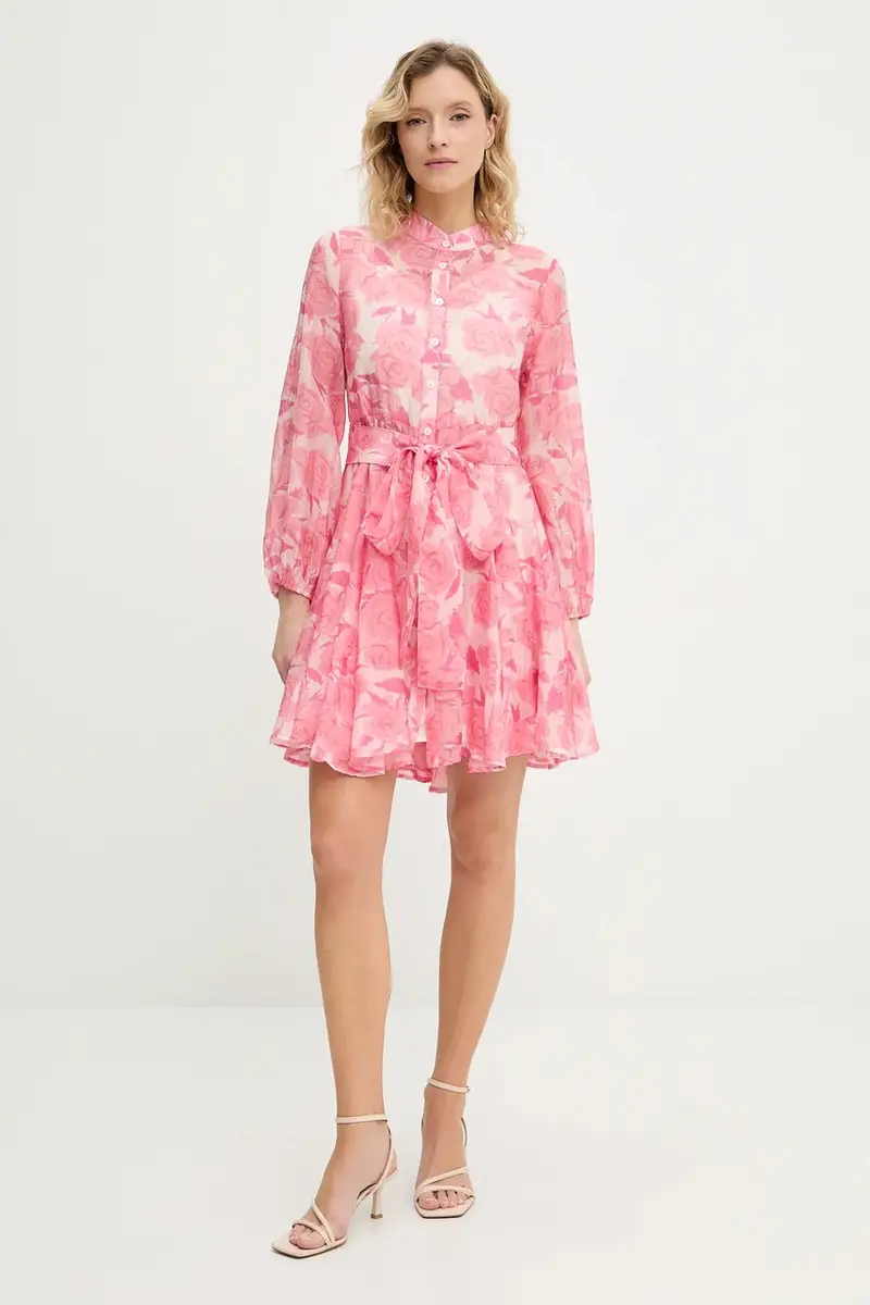 vestito in seta colore rosa miniatura 2