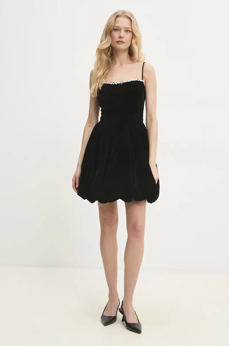 vestito in velluto colore nero miniatura 2