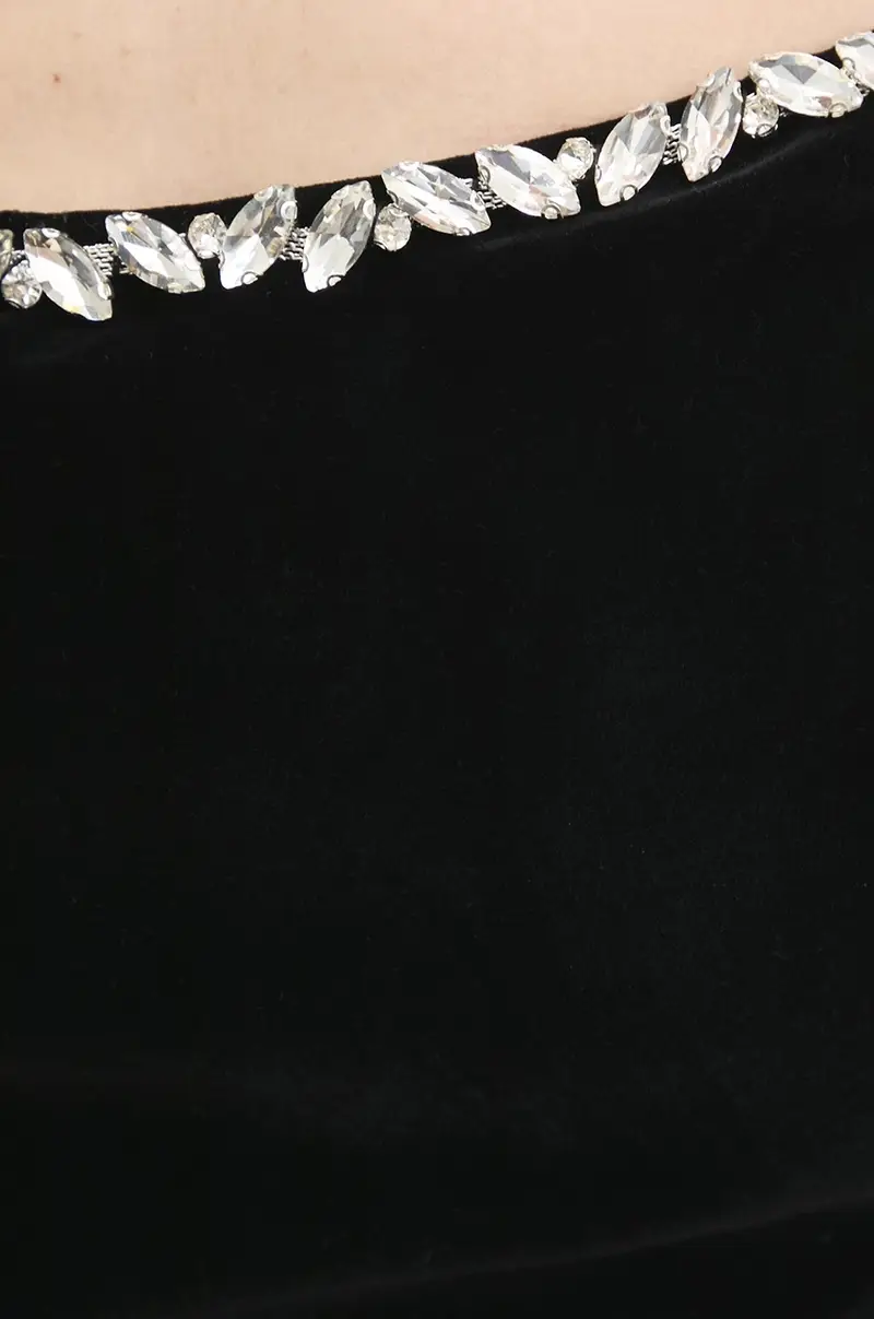 vestito in velluto colore nero miniatura 5