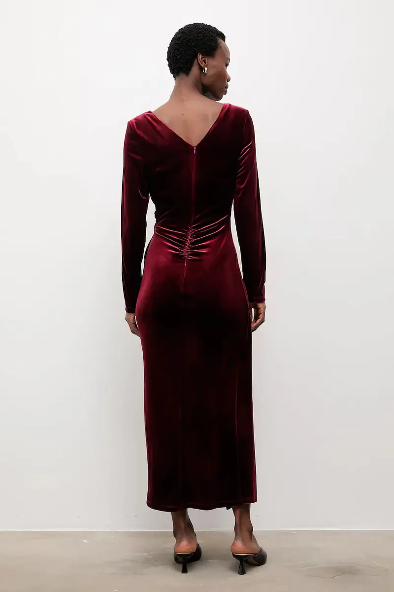 vestito in velluto Granata miniatura 3