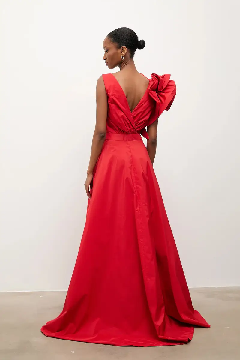 Answear.lab Maglia rossa con dettagli a campana miniatura 2