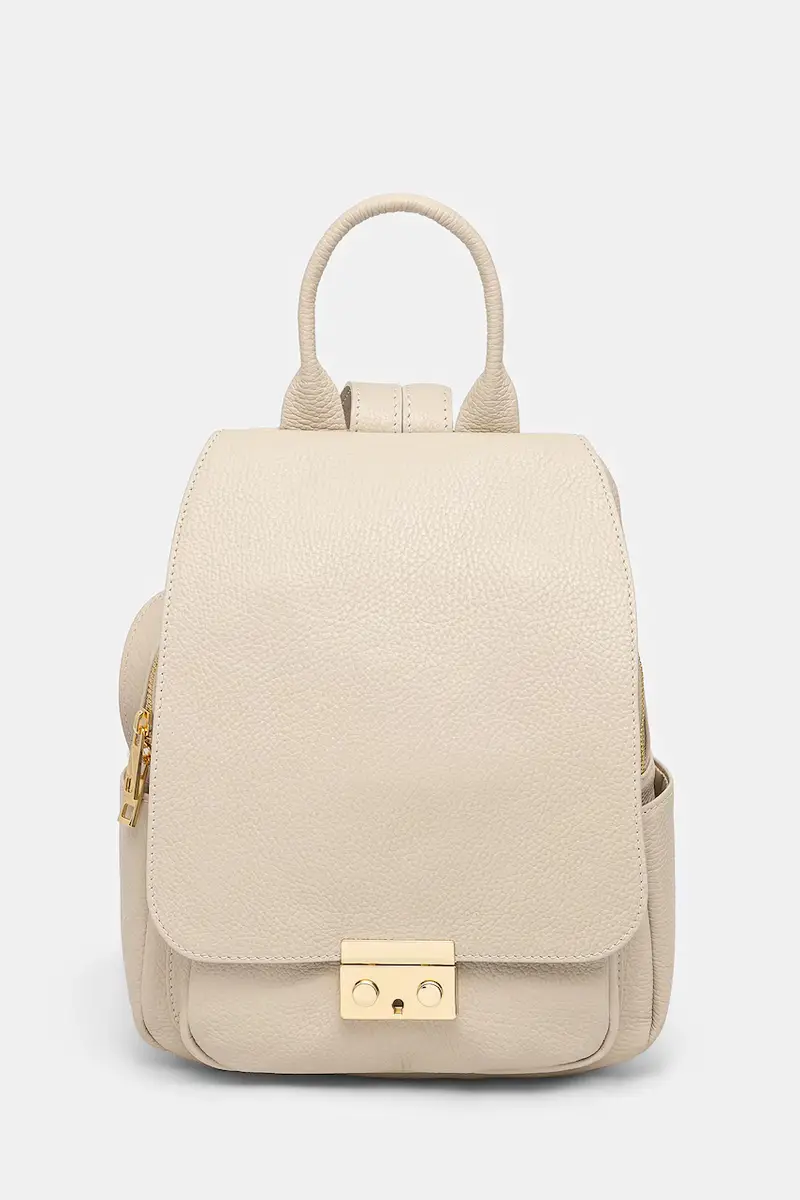 zaino in pelle donna colore beige