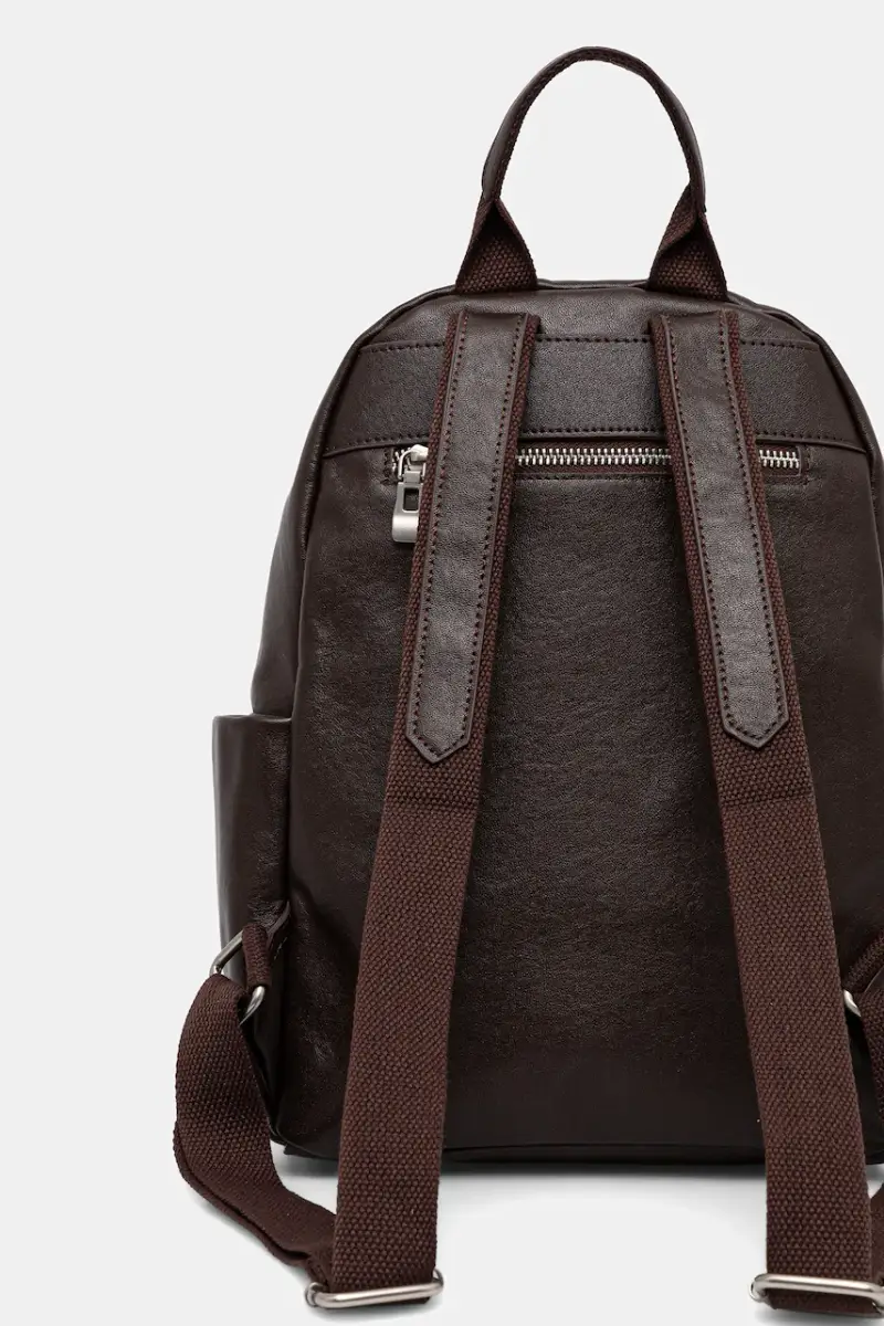 zaino in pelle donna colore marrone miniatura 3