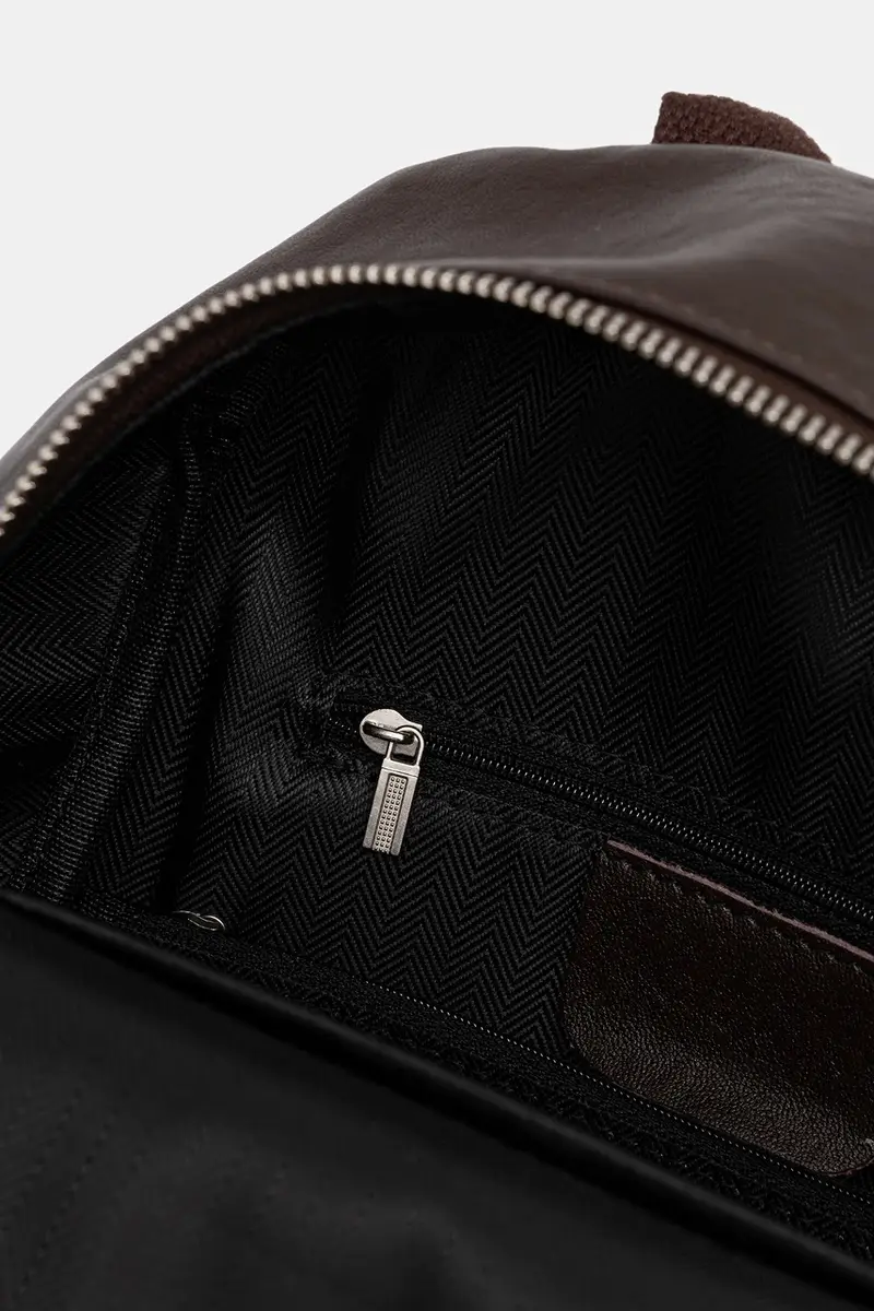 zaino in pelle donna colore marrone miniatura 5