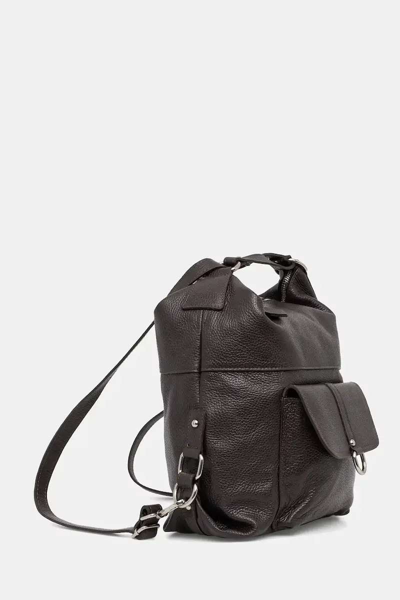 zaino in pelle donna colore marrone miniatura 2