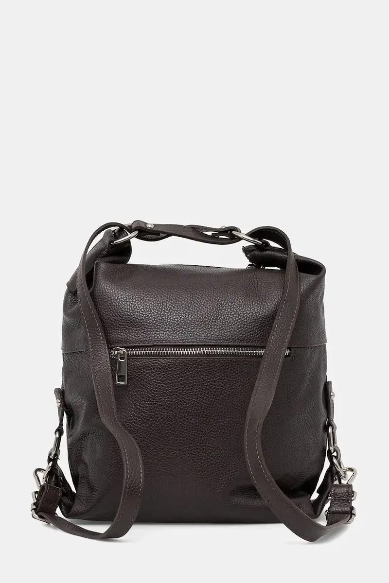 zaino in pelle donna colore marrone miniatura 3