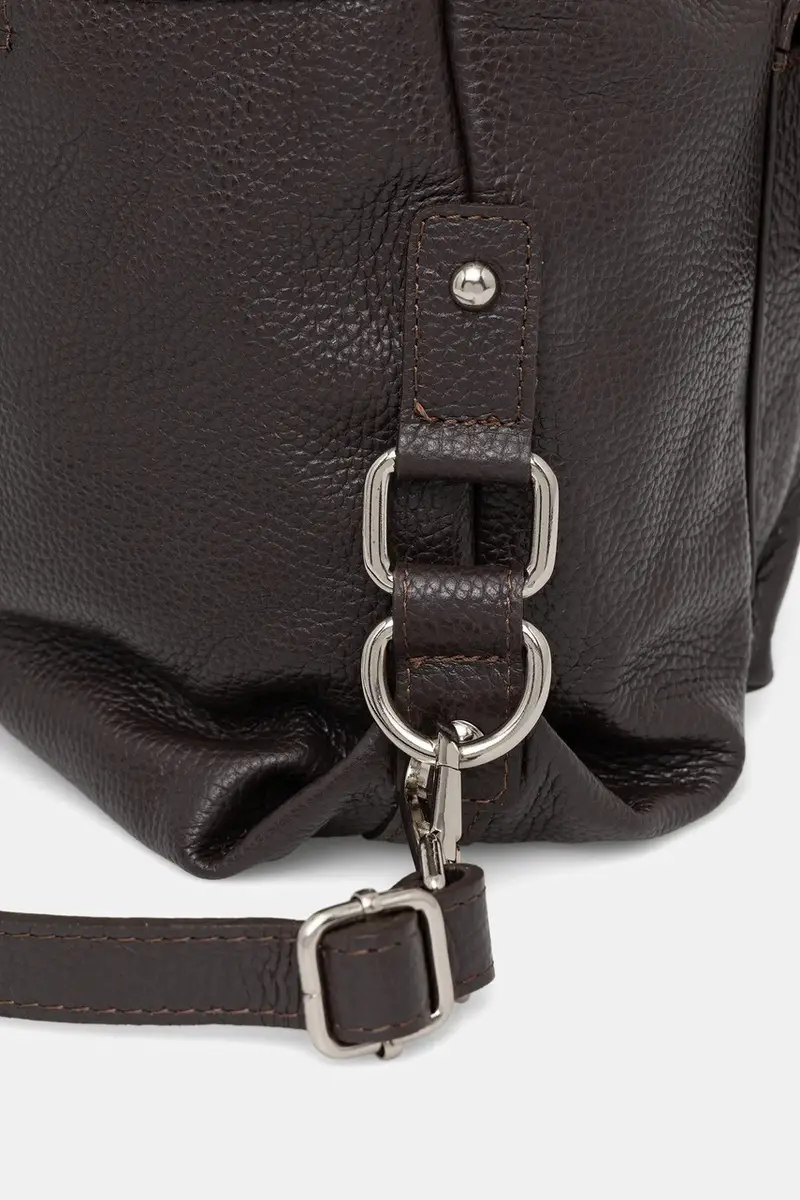 zaino in pelle donna colore marrone miniatura 4