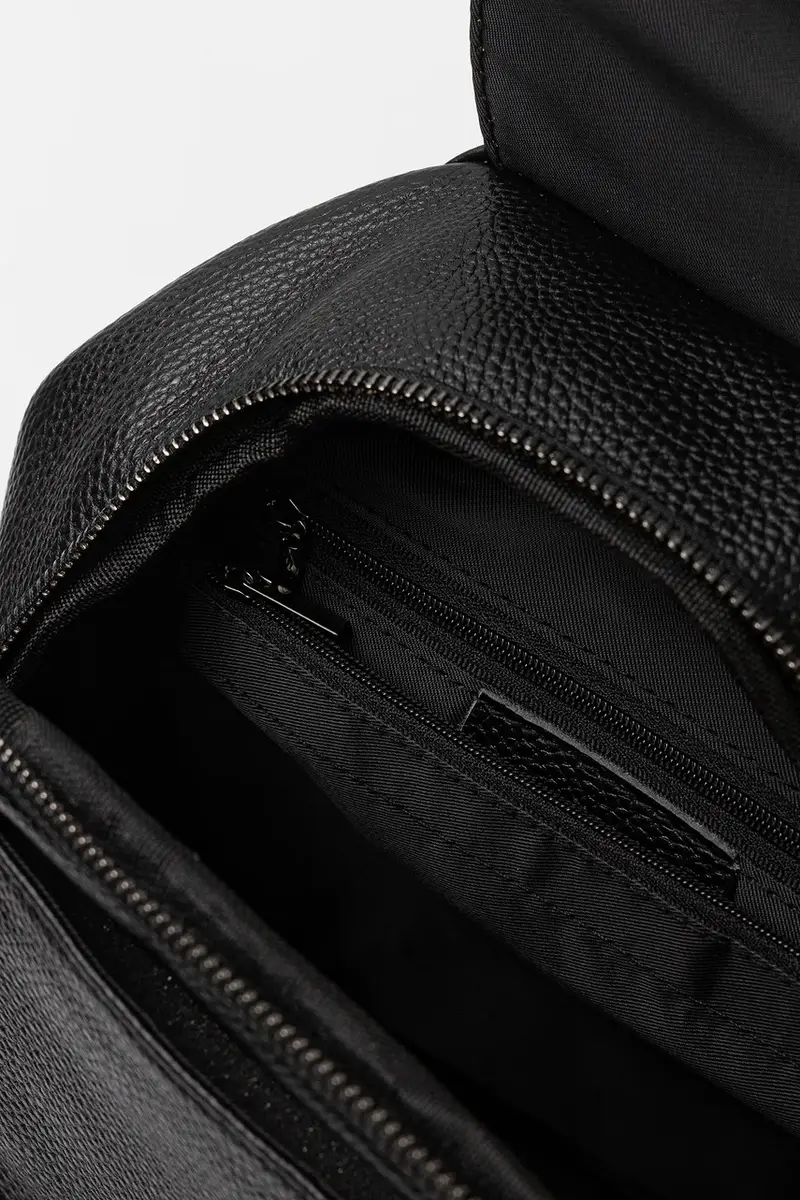 zaino in pelle donna colore nero miniatura 5