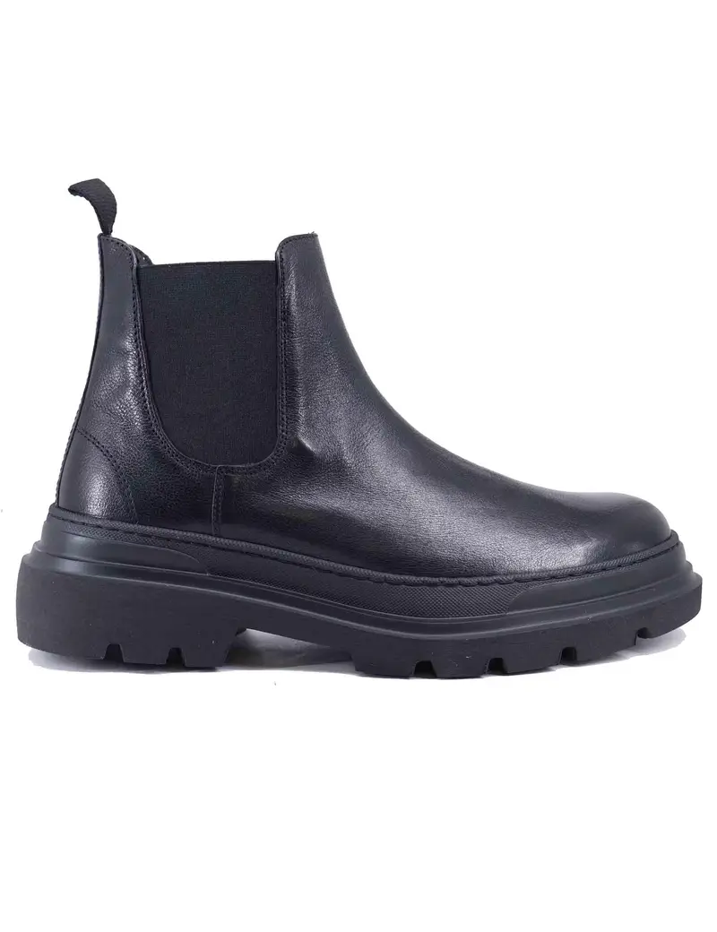 Stivaletti beatles uomo in pelle nera Uomo 22558 A-VG1N