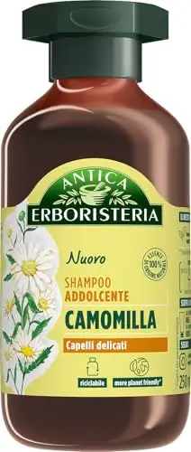 Antica Erboristeria - Shampoo Addolcente alla Camomilla per Capelli Delicati, Formula Vegan senza Siliconi e Coloranti