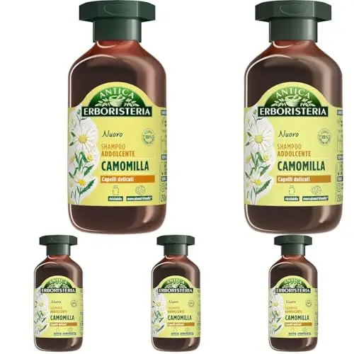 Antica Erboristeria - Shampoo Addolcente alla Camomilla per Capelli Delicati, Formula Vegan senza Siliconi e Coloranti miniatura 3