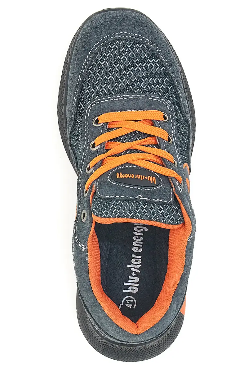 Antinfortunistiche grigio arancio in pelle Blue Star BS180 S1PS SR miniatura 3