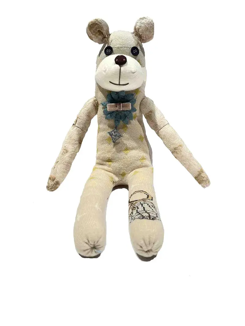 bambola lavorata a maglia Bianco