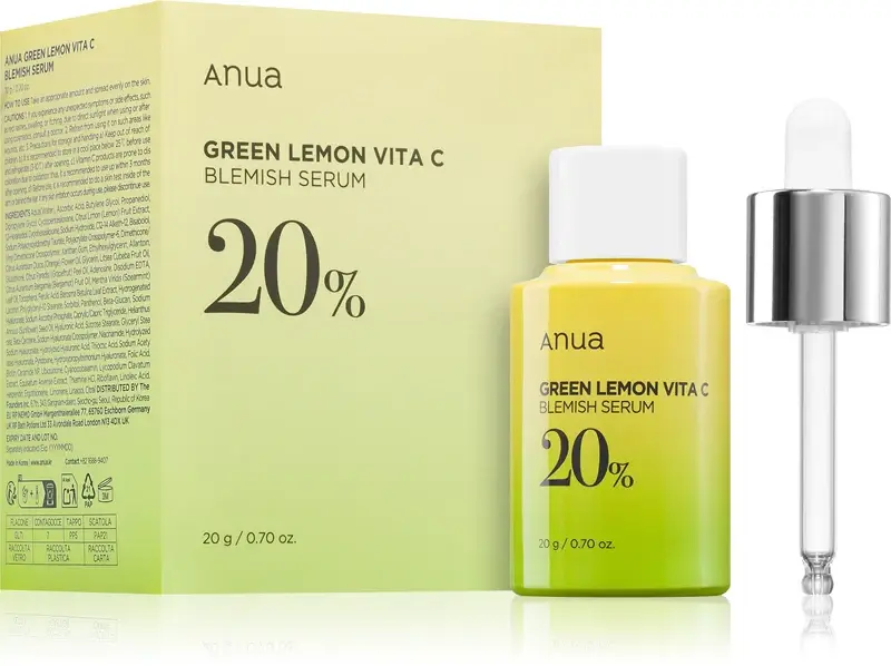 Green Lemon siero illuminante con vitamina C contro le macchie della pelle 20 g
