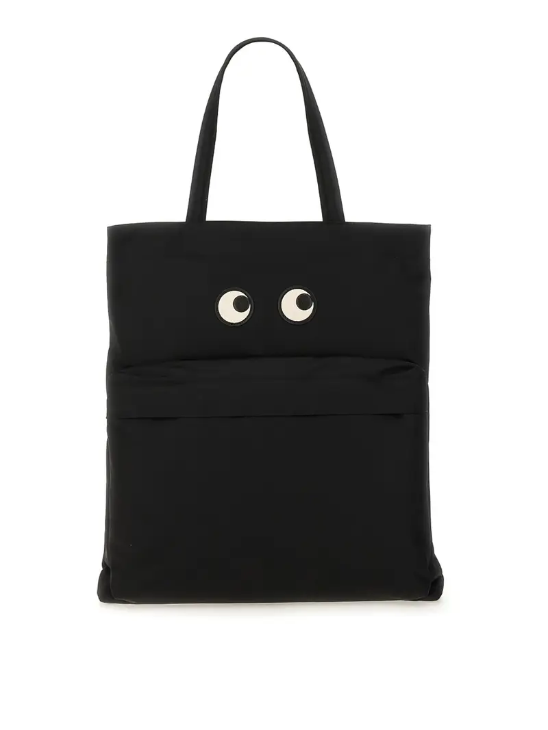 Borsa tote con occhi Nero