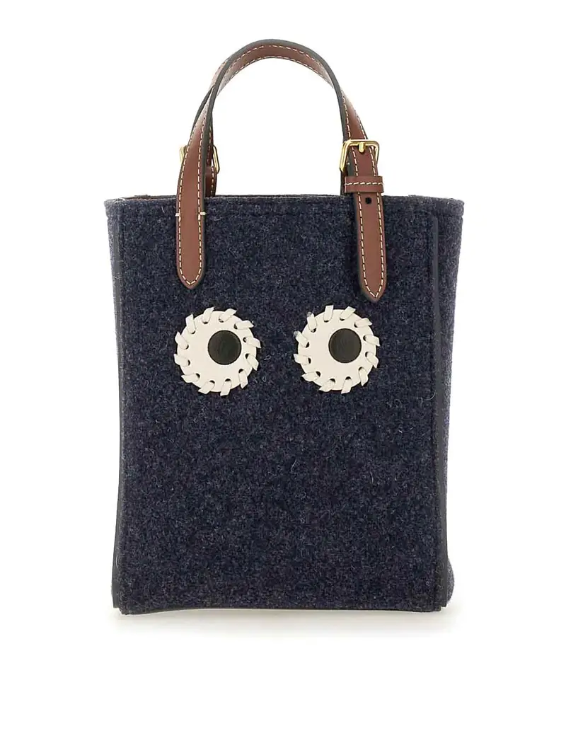 Borsa tote Mini Eyes Blu