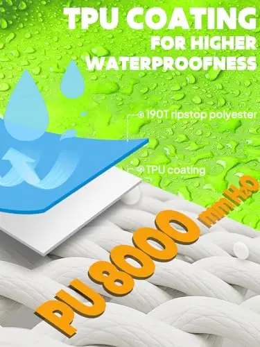 ANYOO Giacca Impermeabile Antipioggia Mantella Leggera Compatte Riutilizzabile per Ragazzi Uomini e Donne Adulti miniatura 2