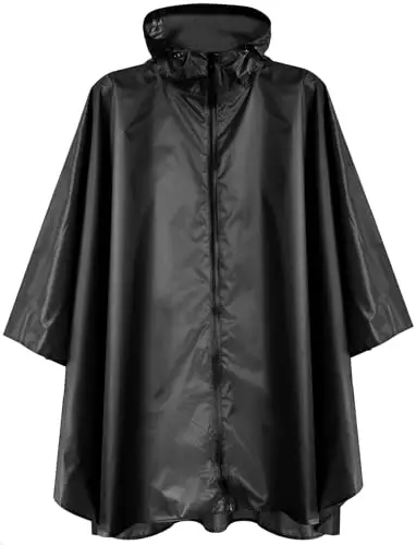 ANYOO Impermeabile Poncho Mantella Pioggia Donna Leggero e Portatile Impermeabile con Cappuccio, Ideale per Campeggio